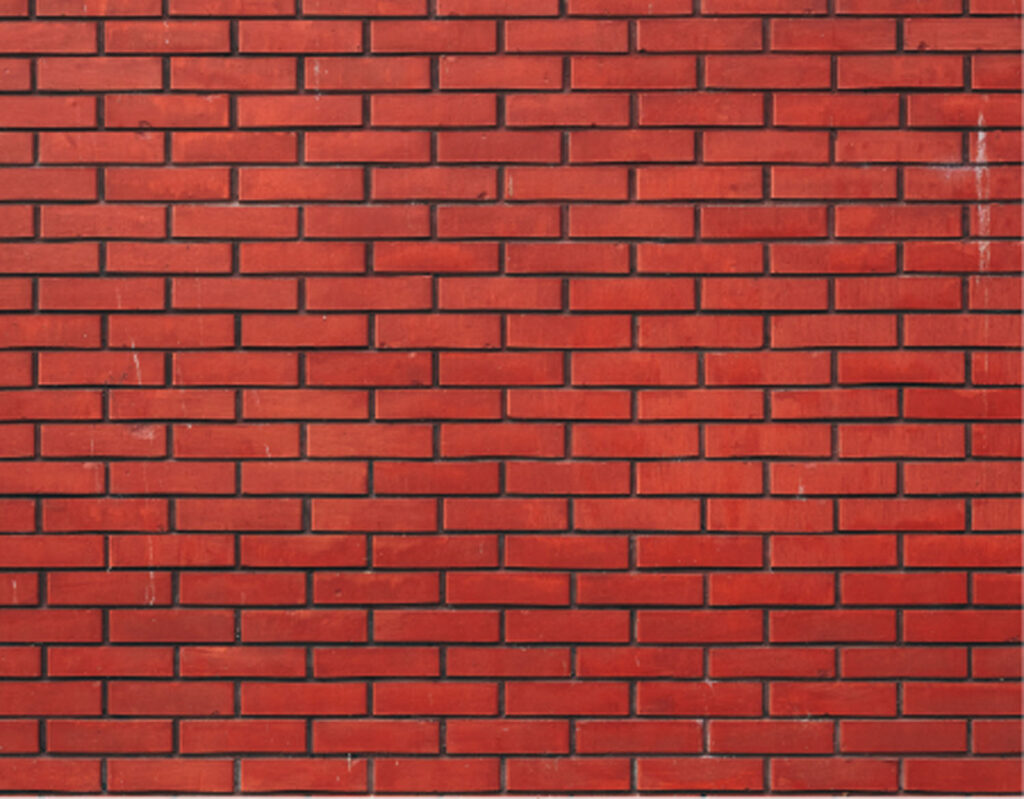 Bakstenen muur als ondergrond